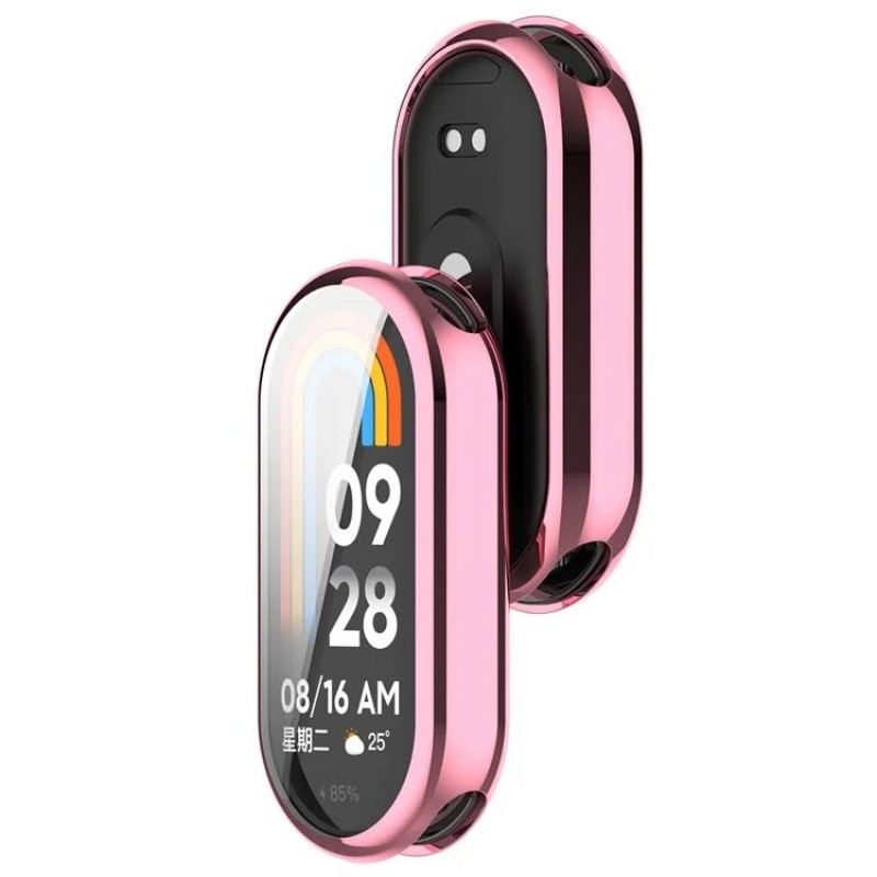Θήκη Electroplated TPU Full Screen Cover Xiaomi Band 9 / 9 NFC Pink