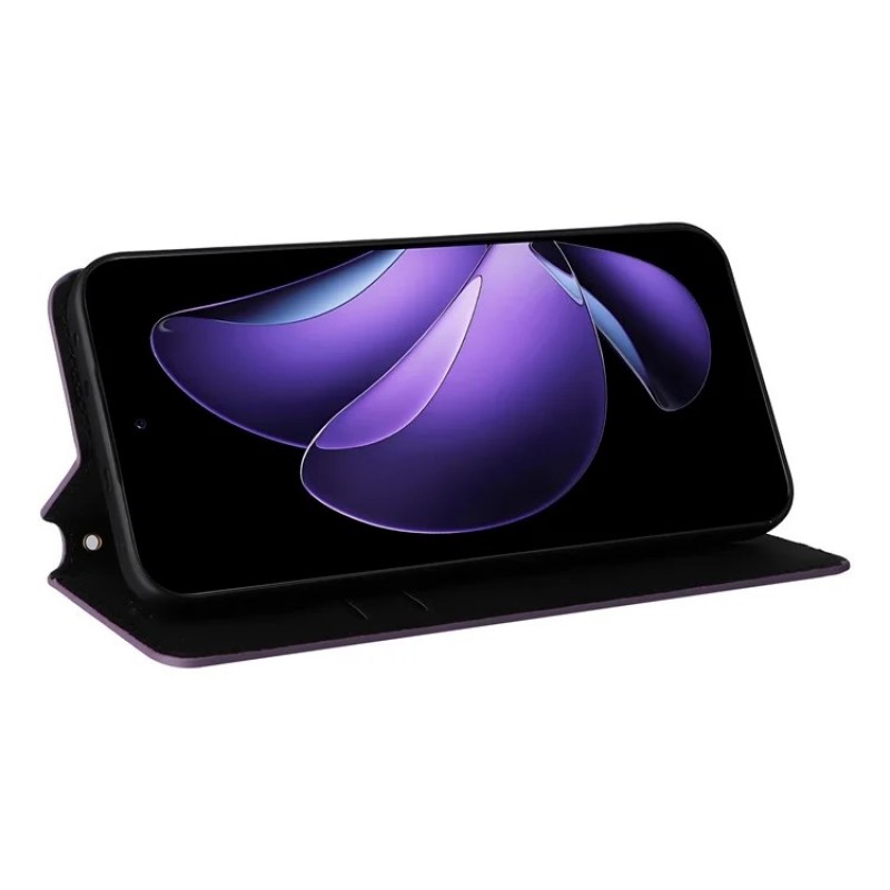 Θήκη Book Smart Magnet  Diamond Three Dimensional Case Oppo Reno 13F / 13 FS Purple