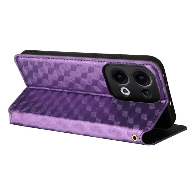 Θήκη Book Smart Magnet  Diamond Three Dimensional Case Oppo Reno 13F / 13 FS Purple