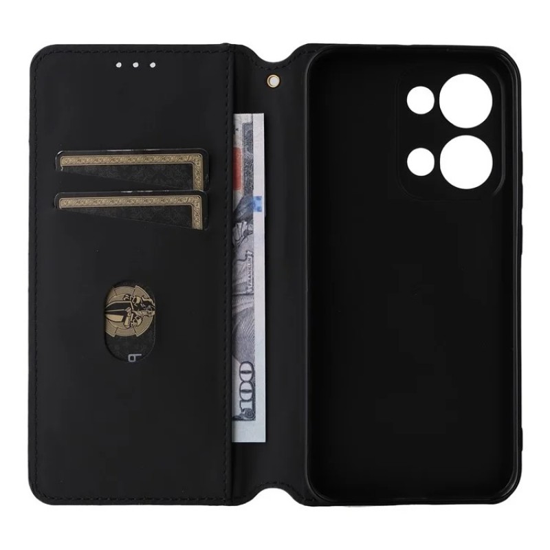 Θήκη Book Smart Magnet  Diamond Three Dimensional Case Oppo Reno 13F / 13 FS Purple
