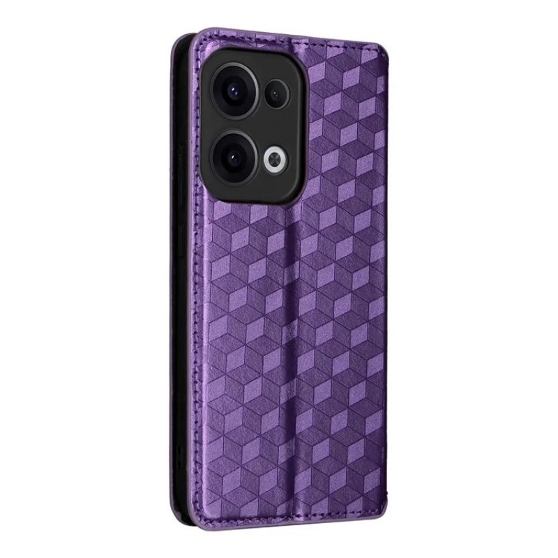 Θήκη Book Smart Magnet  Diamond Three Dimensional Case Oppo Reno 13F / 13 FS Purple