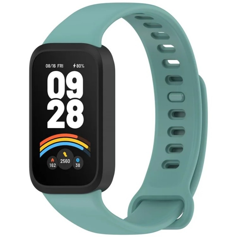 Ανταλλακτικό λουράκι Xiaomi Smart Band 9 Active / Redmi Band 3 Wristband Silicone Green