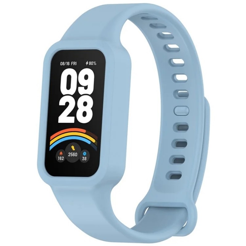 Ανταλλακτικό λουράκι Xiaomi Smart Band 9 Active / Redmi Band 3 Integrated Wristband Silicone Light Blue