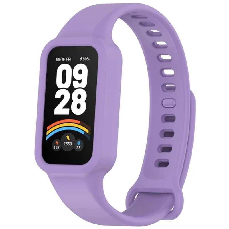 Ανταλλακτικό λουράκι Xiaomi Smart Band 9 Active / Redmi Band 3 Integrated Wristband Silicone Purple