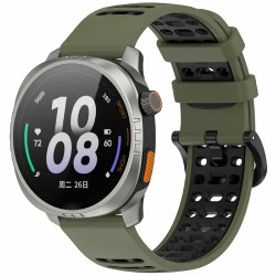 Ανταλλακτικό λουράκι Xiaomi Watch S4 Sport / Samsung Galaxy Watch3 45mm / Watch 46mm Sport Strap (22mm) Silicone Watch Band Jungle Green Black Ανταλλακτικό λουράκι Xiaomi Watch S4 Sport / Samsung Galaxy Watch3 45mm / Watch 46mm Sport Strap (22mm) Silicone Watch Band Jungle Green Black