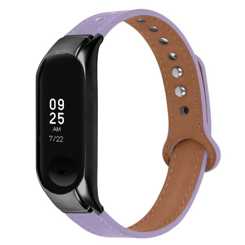 Ανταλλακτικό λουράκι Xiaomi Band 8 / 9 / 9 NFC Leather Purple