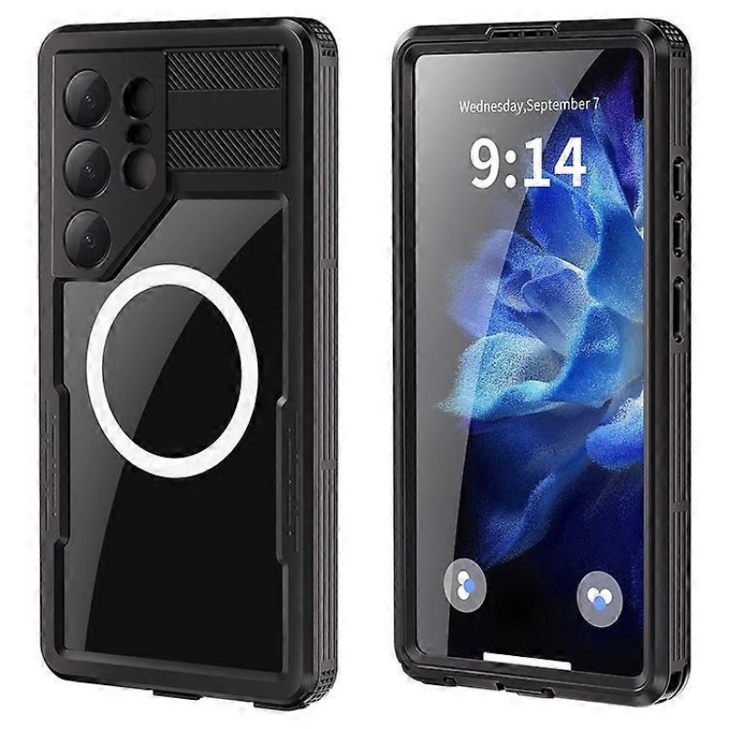 Αδιάβροχη θήκη Redpepper with Magsafe Samsung Galaxy S25 Ultra 5G S938 Shockproof/Waterproof Black/Clear