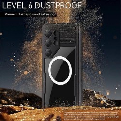 Αδιάβροχη θήκη Redpepper with Magsafe Samsung Galaxy S25 Ultra 5G S938 Shockproof/Waterproof Black/Clear
