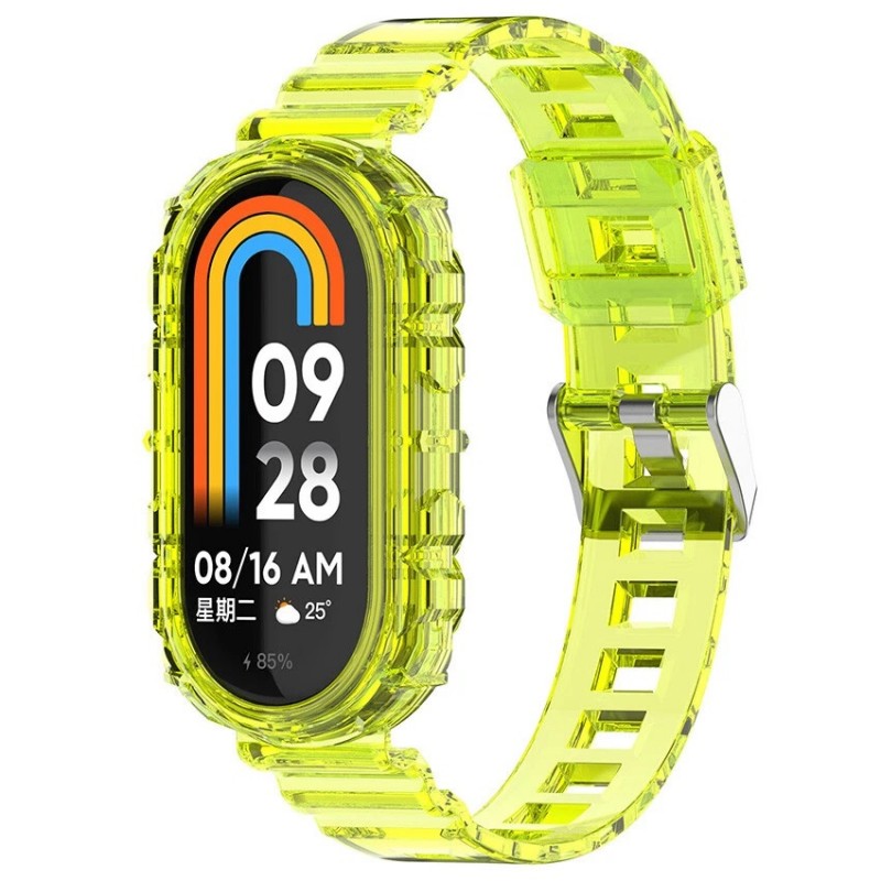 Ανταλλακτικό λουράκι Xiaomi Band 8 / 9 / 9 NFC Glacier Transparent Integrated Yellow
