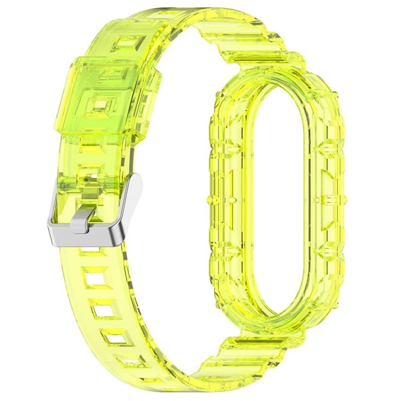 Ανταλλακτικό λουράκι Xiaomi Band 8 / 9 / 9 NFC Glacier Transparent Integrated Yellow