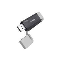 Αντάπτορας Card Reader Devia 2in1 EL240 USB/USB-C 3.0 Black