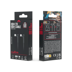 Καλώδιο Maxlife (MXUC-09) Angle Cable USB-C - USB-C 1,0 m 60W Black Καλώδιο Maxlife (MXUC-09) Angle Cable USB-C - USB-C 1,0 m 60W Black