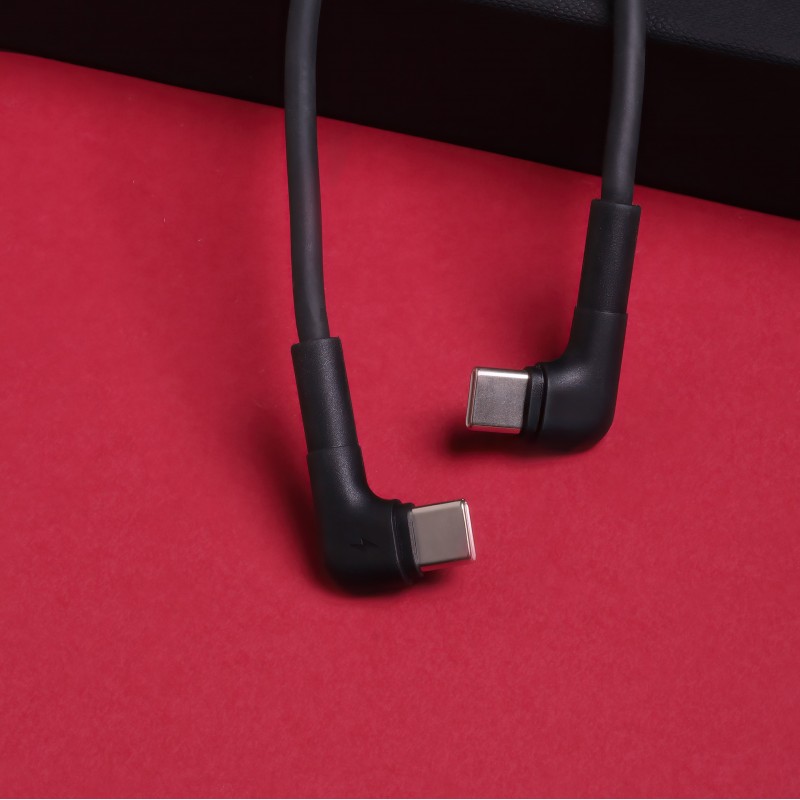 Καλώδιο Maxlife (MXUC-09) Angle Cable USB-C - USB-C 1,0 m 60W Black Καλώδιο Maxlife (MXUC-09) Angle Cable USB-C - USB-C 1,0 m 60W Black