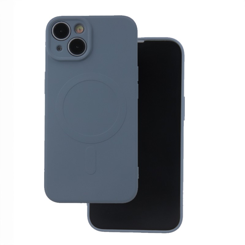 Θήκη Silicone Mag Cover Apple iPhone 15 Pro Max (6.7") Light Blue