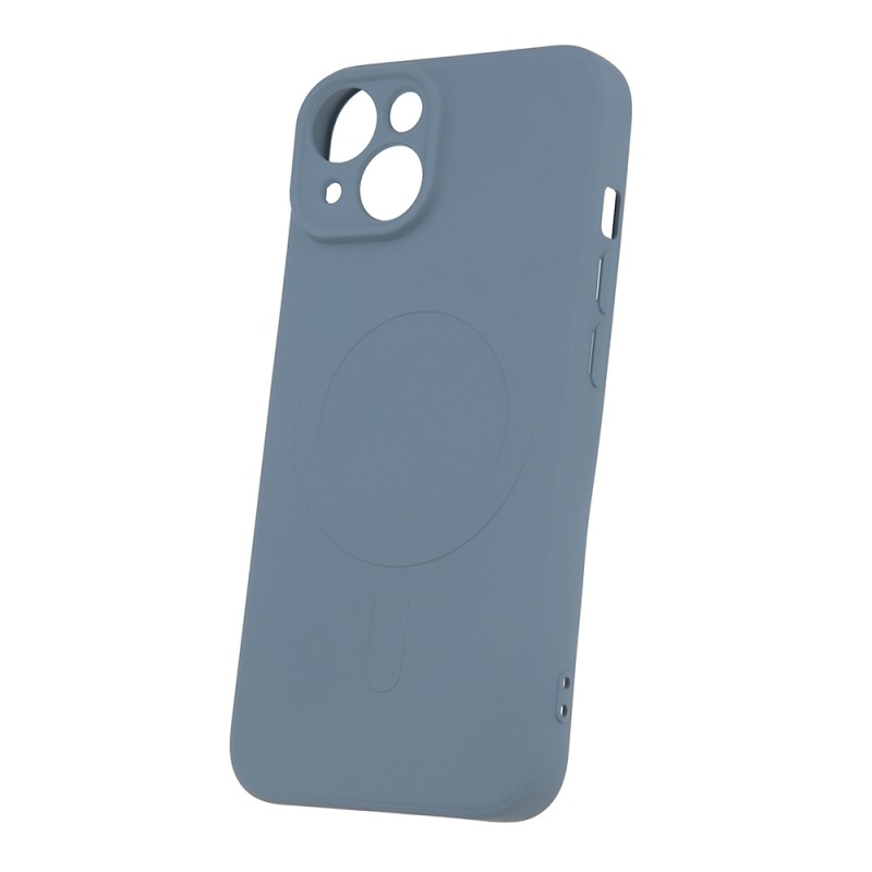 Θήκη Silicone Mag Cover Apple iPhone 15 Pro Max (6.7") Light Blue