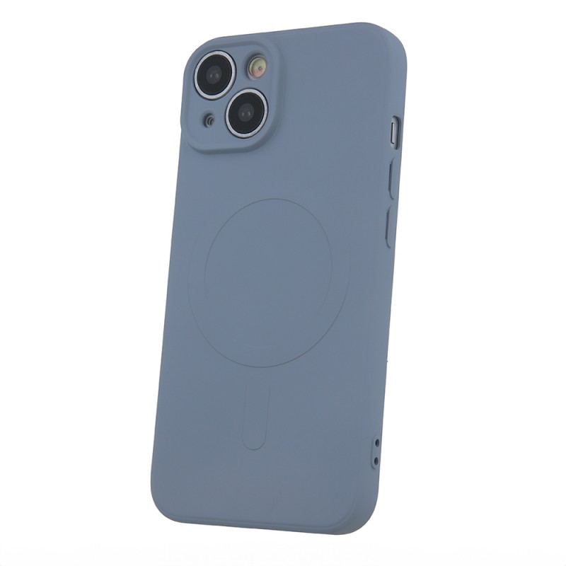 Θήκη Silicone Mag Cover Apple iPhone 15 Pro Max (6.7") Light Blue