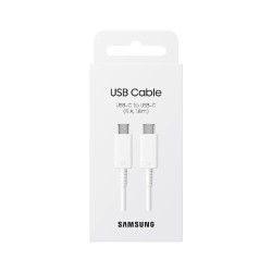 Καλώδιο Data Samsung EP-DX510JWEGEU Type-C to Type-C 5A/100W White 1.8m (Original)