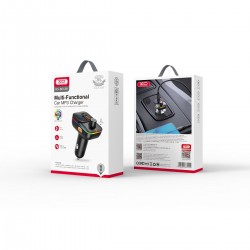 Φορτιστής Αυτοκινήτου XO BCC09 Bluetooth FM Transmitter MP3 Car Charger Black