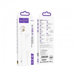 Ακουστικά Handsfree Earphones Hoco M115 Sagacious Universal with Microphone iP White