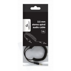 Καλώδιο Audio Cablexpert Jack to Jack Stereo Spiral 3.5mm 1.8m Black