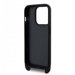 Θήκη Karl Lagerfeld Saffiano Crossbody Strap Metal Karl and Choupette Case Apple iPhone 15 Pro Max (6.7") Black