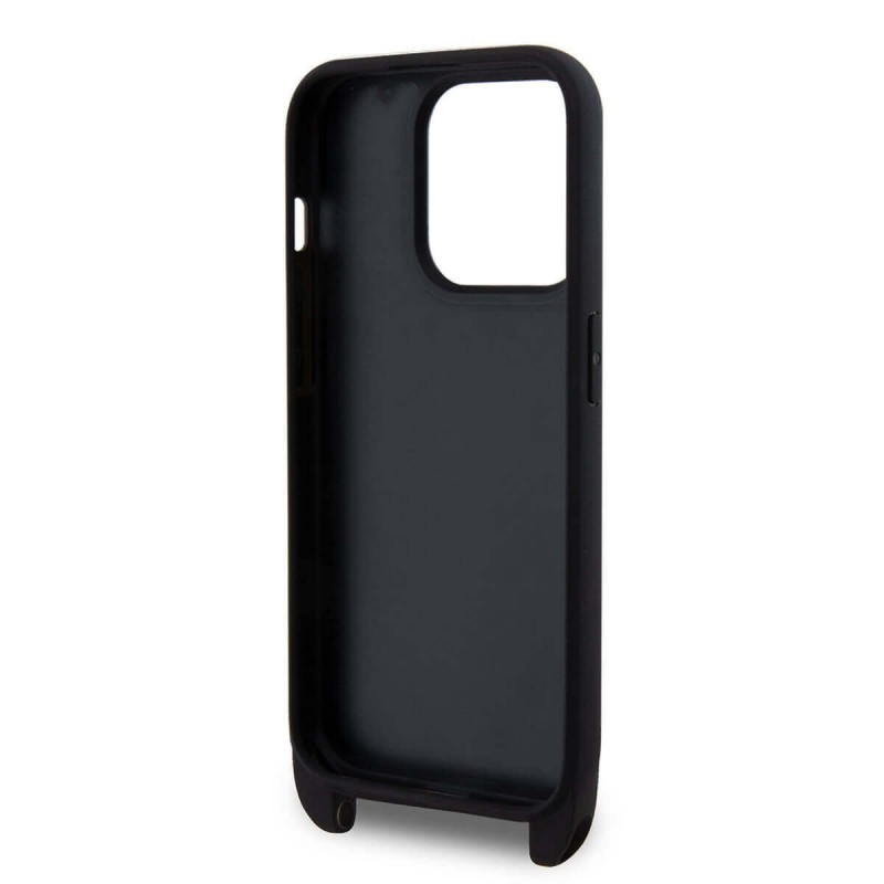 Θήκη Karl Lagerfeld Saffiano Crossbody Strap Metal Karl and Choupette Case Apple iPhone 15 Pro Max (6.7") Black
