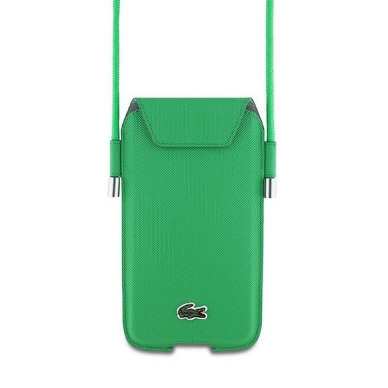 Πορτοφόλι Μπρελόκ Lacoste PVC Iconic Petit Pique Phone Pouch XL Green Πορτοφόλι Μπρελόκ Lacoste PVC Iconic Petit Pique Phone Pouch XL Green
