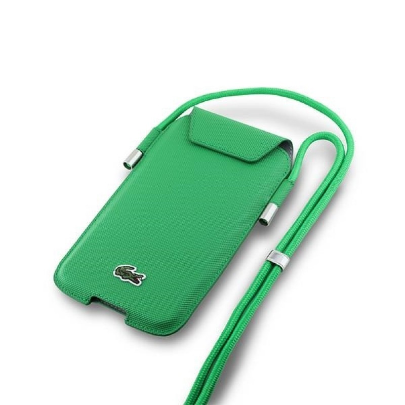 Πορτοφόλι Μπρελόκ Lacoste PVC Iconic Petit Pique Phone Pouch XL Green Πορτοφόλι Μπρελόκ Lacoste PVC Iconic Petit Pique Phone Pouch XL Green
