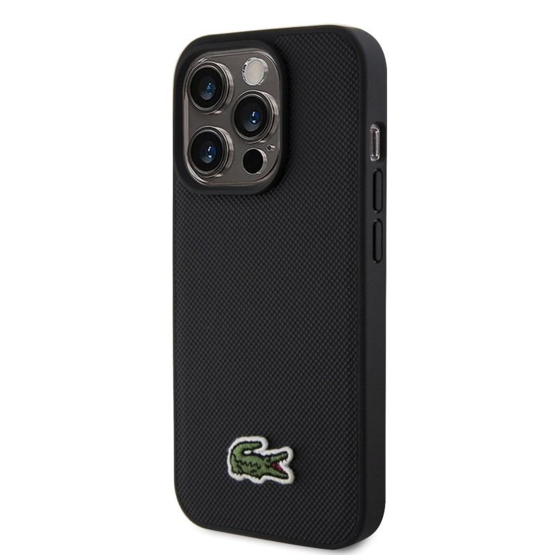 Θήκη Lacoste Iconic Petit Pique Woven Logo MagSafe Case for iPhone 16 Pro (6.1")+ USB-C/USB-C Data Cable Black