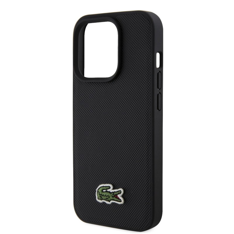 Θήκη Lacoste Iconic Petit Pique Woven Logo MagSafe Case for iPhone 16 Pro (6.1")+ USB-C/USB-C Data Cable Black
