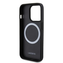 Θήκη Lacoste Iconic Petit Pique Woven Logo MagSafe Case for iPhone 16 Pro (6.1")+ USB-C/USB-C Data Cable Black