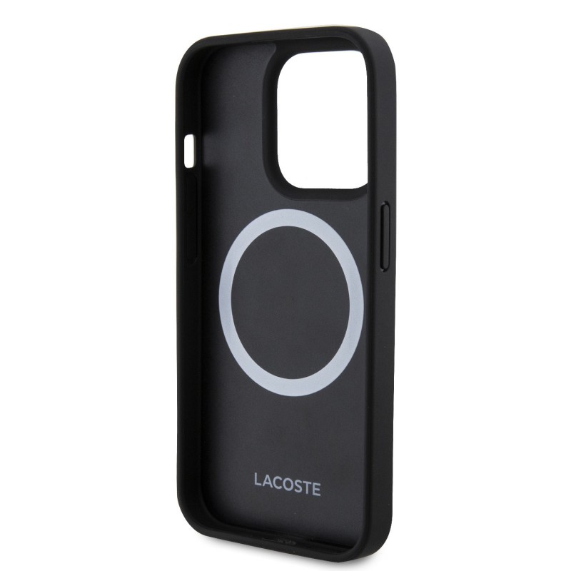 Θήκη Lacoste Iconic Petit Pique Woven Logo MagSafe Case for iPhone 16 Pro (6.1")+ USB-C/USB-C Data Cable Black