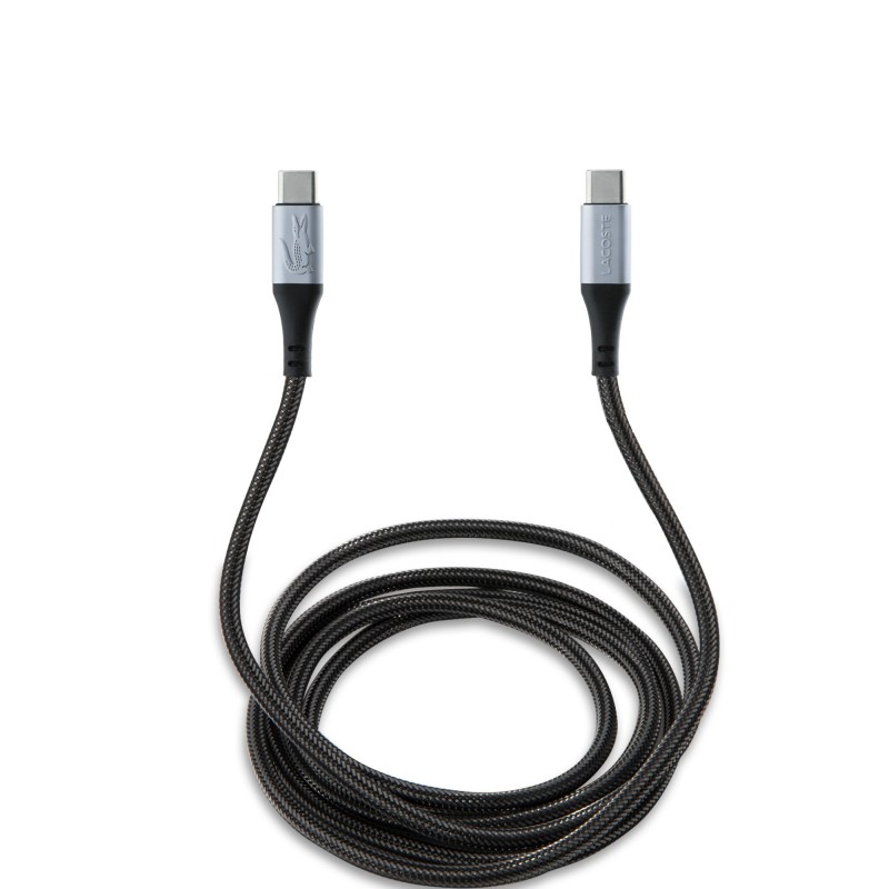 Θήκη Lacoste Iconic Petit Pique Woven Logo MagSafe Case for iPhone 16 Pro (6.1")+ USB-C/USB-C Data Cable Black