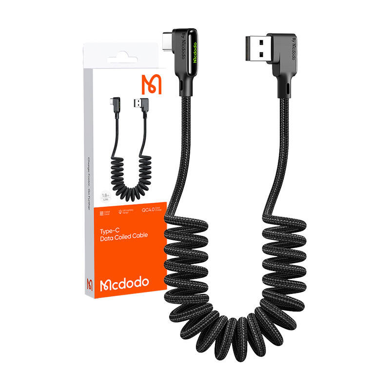 Καλώδιο McdodoUSB to USB-C cable, Mcdodo CA-7310, Angled, 1.8m  Black