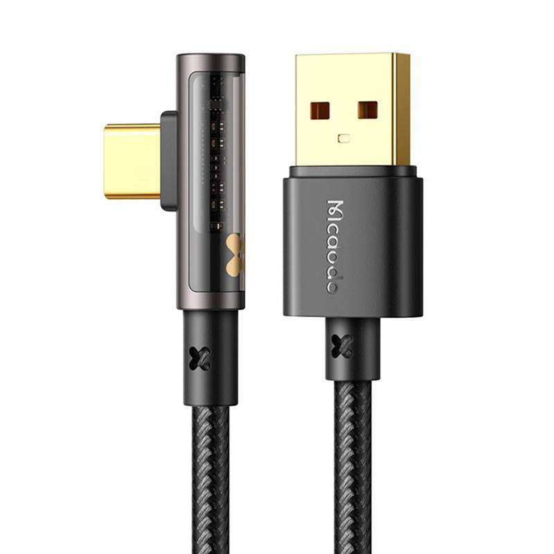 Καλώδιο Data Mcdodo  USB to USB-C Prism 90 degree 6A 1.2m Black (CA-3380)