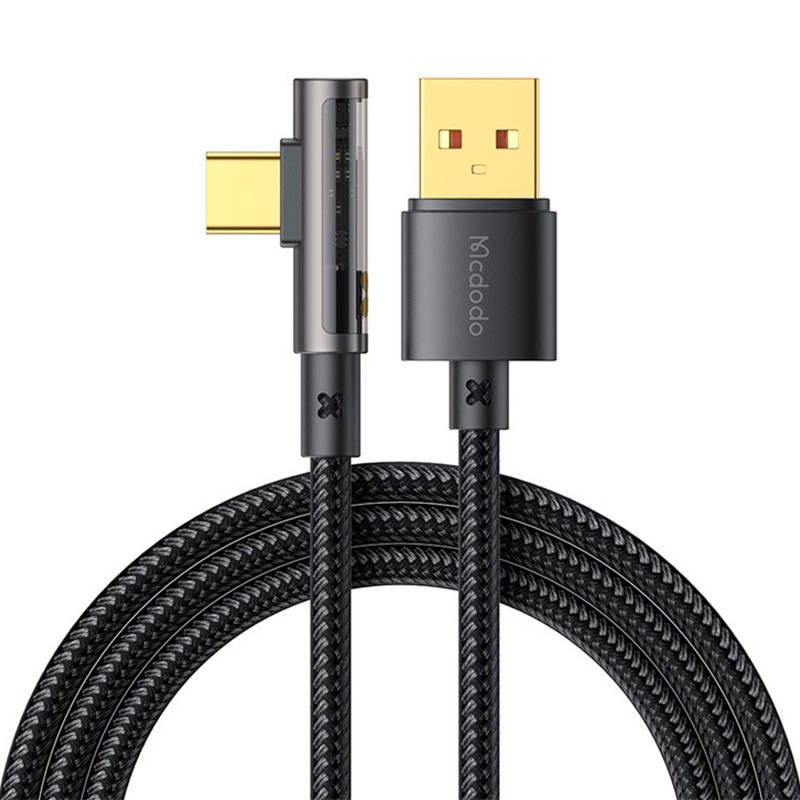 Καλώδιο Data Mcdodo  USB to USB-C Prism 90 degree 6A 1.2m Black (CA-3380)