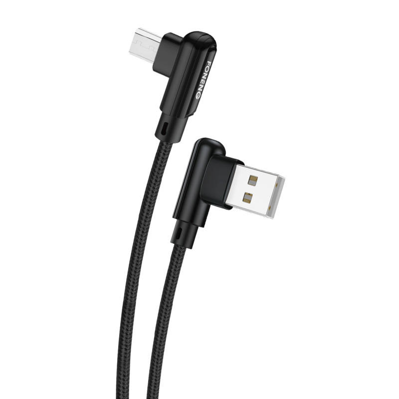 Καλώδιο Data Foneng X70 Angled USB to Micro USB Cable, 3A, 1m Black