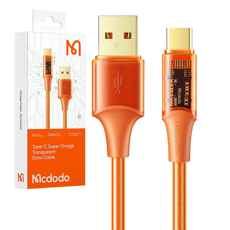 Καλώδιο Mcdodo CA-2093 USB to USB-C 6A 100W 1.8m Orange
