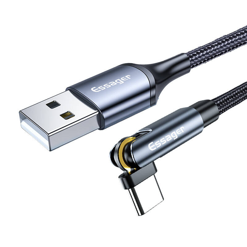 Καλώδιο Data Essager USB-A 3in1 cable EXCCXT-WX0G USB-C/Lightning/Micro 15W 1m Grey