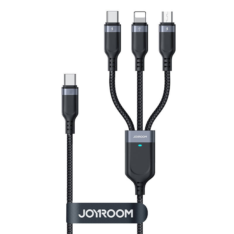 Καλώδιο Joyroom S-A18 USB to Lightning / Type-C / micro USB Multi-Use Cable 3.5A Black Καλώδιο Joyroom S-A18 USB to Lightning / Type-C / micro USB Multi-Use Cable 3.5A Black