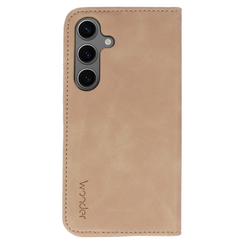 Θήκη Book Wonder Smart Samsung Galaxy S25 Ultra 5G S938 Cappucino