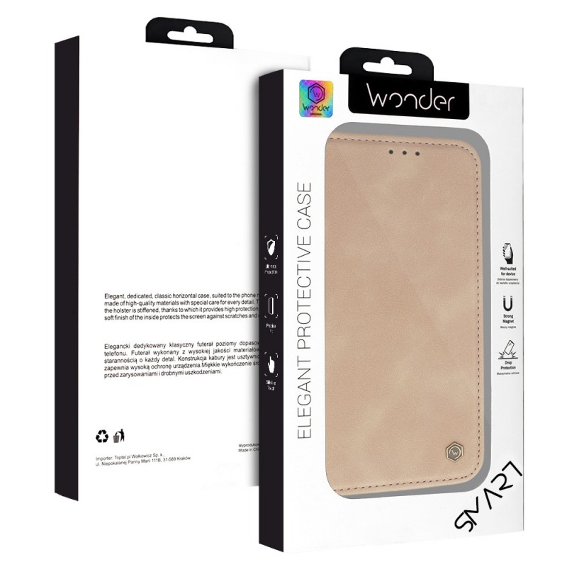 Θήκη Book Wonder Smart Samsung Galaxy S25 Ultra 5G S938 Cappucino
