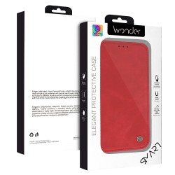 Θήκη Book Wonder Smart Samsung Galaxy S25 Ultra 5G S938 Red
