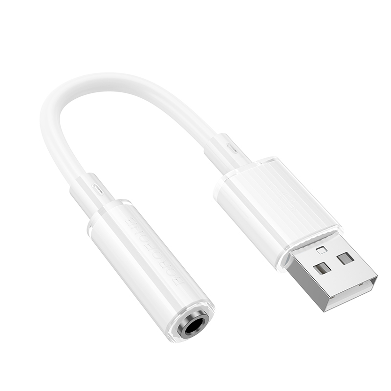 Αντάπτορας Borofone BV22 Lemon USB to Jack 3.5mm White