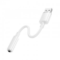 Αντάπτορας Borofone BV22 Lemon USB to Jack 3.5mm White