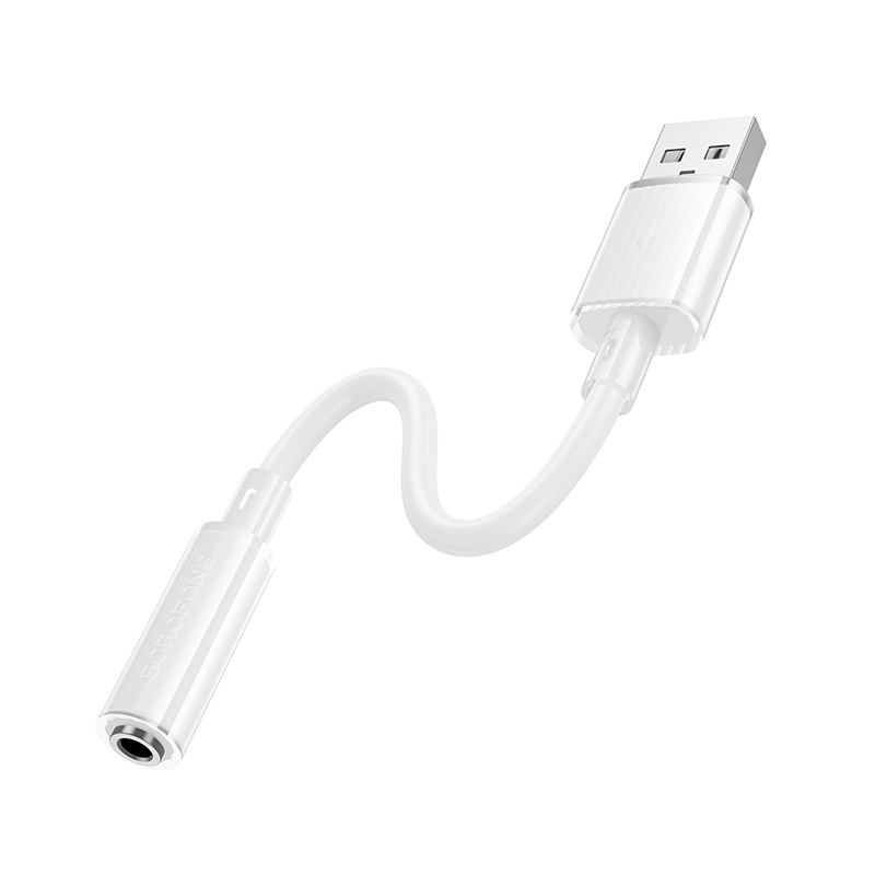 Αντάπτορας Borofone BV22 Lemon USB to Jack 3.5mm White