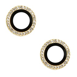 Γυαλί Προστασίας Hard Diamond Camera Lens with Metal Ring  Iphone 16 (6.1'')/16 Plus (6.9") Tempered Glass 9H AntiCrash / AntiShock Gold