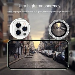 Γυαλί Προστασίας Hard Diamond Camera Lens with Metal Ring  Iphone 16 (6.1'')/16 Plus (6.9") Tempered Glass 9H AntiCrash / AntiShock Gold