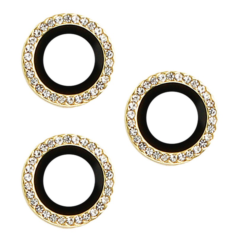 Γυαλί Προστασίας Hard Diamond Camera Lens with Metal Ring  Iphone 14 Pro (6.1'')/14 Pro Max (6.7") Tempered Glass 9H AntiCrash / AntiShock Gold