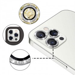 Γυαλί Προστασίας Hard Diamond Camera Lens with Metal Ring  Iphone 14 Pro (6.1'')/14 Pro Max (6.7") Tempered Glass 9H AntiCrash / AntiShock Gold